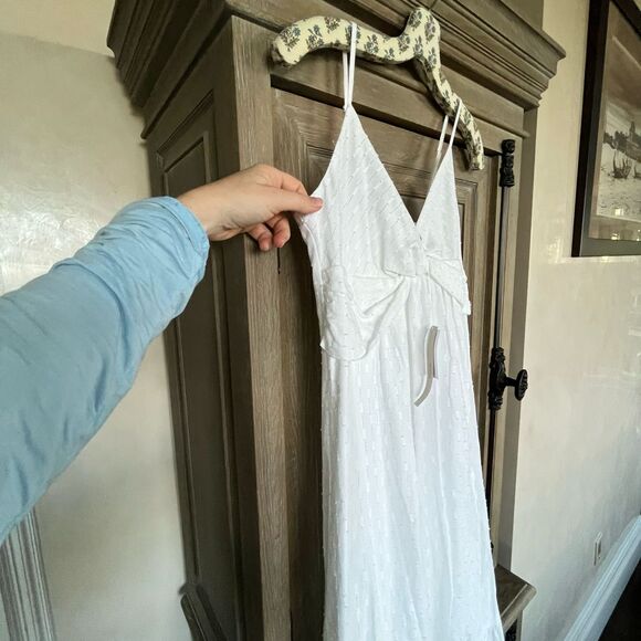 Banana Republic white maxi sundress petite size 8 NEW - Picture 2 of 12
